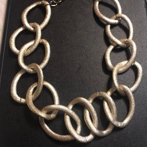 Textured Gold loop necklace